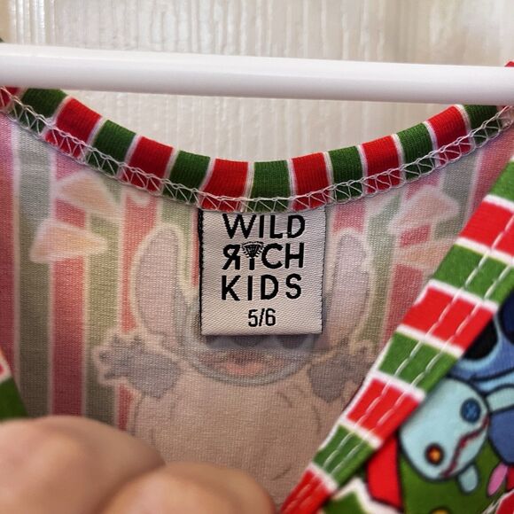Wild Rich Kids WRK Disney Christmas Stitch Skirted Leotard Dress Girls Size 5/6 - Picture 11 of 16